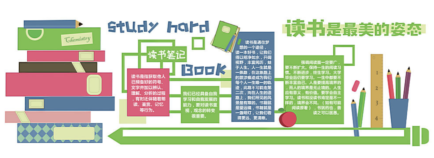 小清新校園讀書文化墻設(shè)計(圖3) 小清新校園讀書文化墻設(shè)計(圖3)